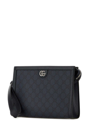 GUCCI Signature Fabric Ophidia Clutch - 26 cm x 18 cm x 6 cm