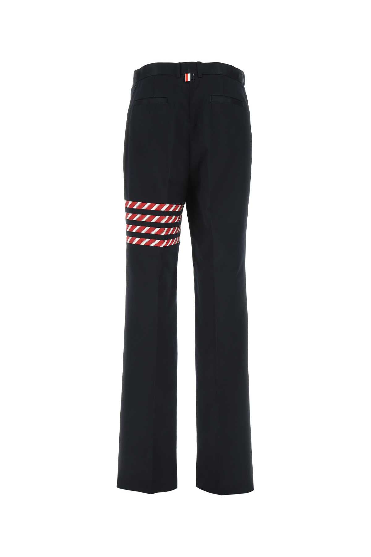 THOM BROWNE Midnight Blue Cotton Pants for Men