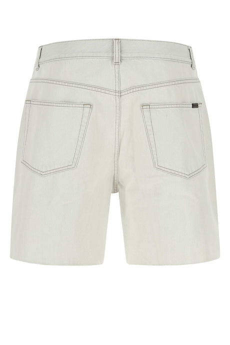 SAINT LAURENT Men's Mini Denim Bermuda Shorts