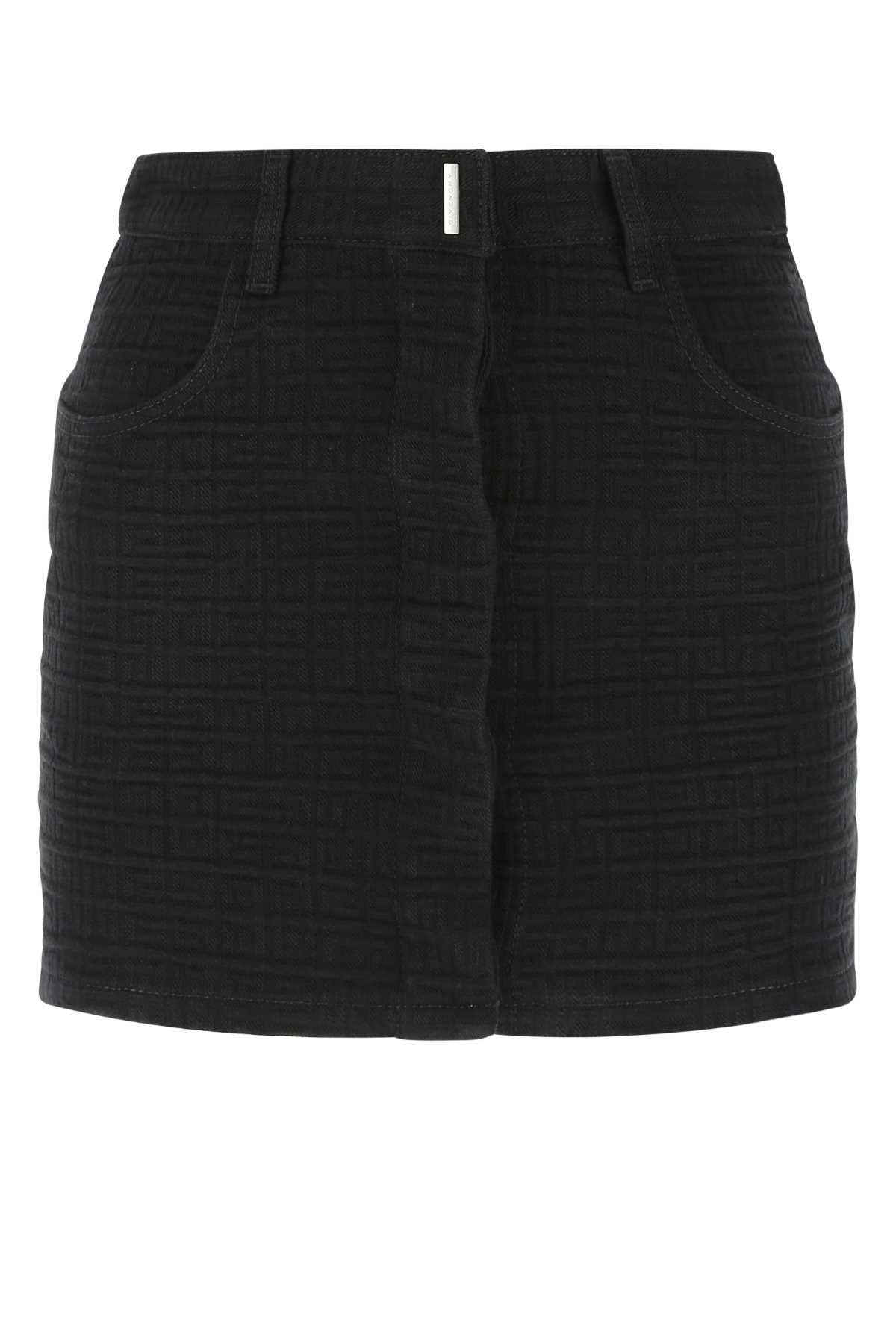 GIVENCHY Classic Black Denim Mini Skirt for Women