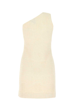 BOTTEGA VENETA Ivory Mini Terry Fabric Dress