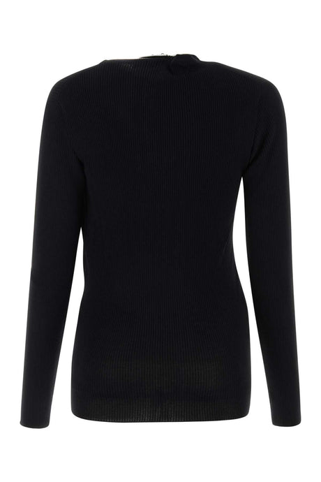 Y PROJECT Black Stretch Viscose Blend Cardigan for Women