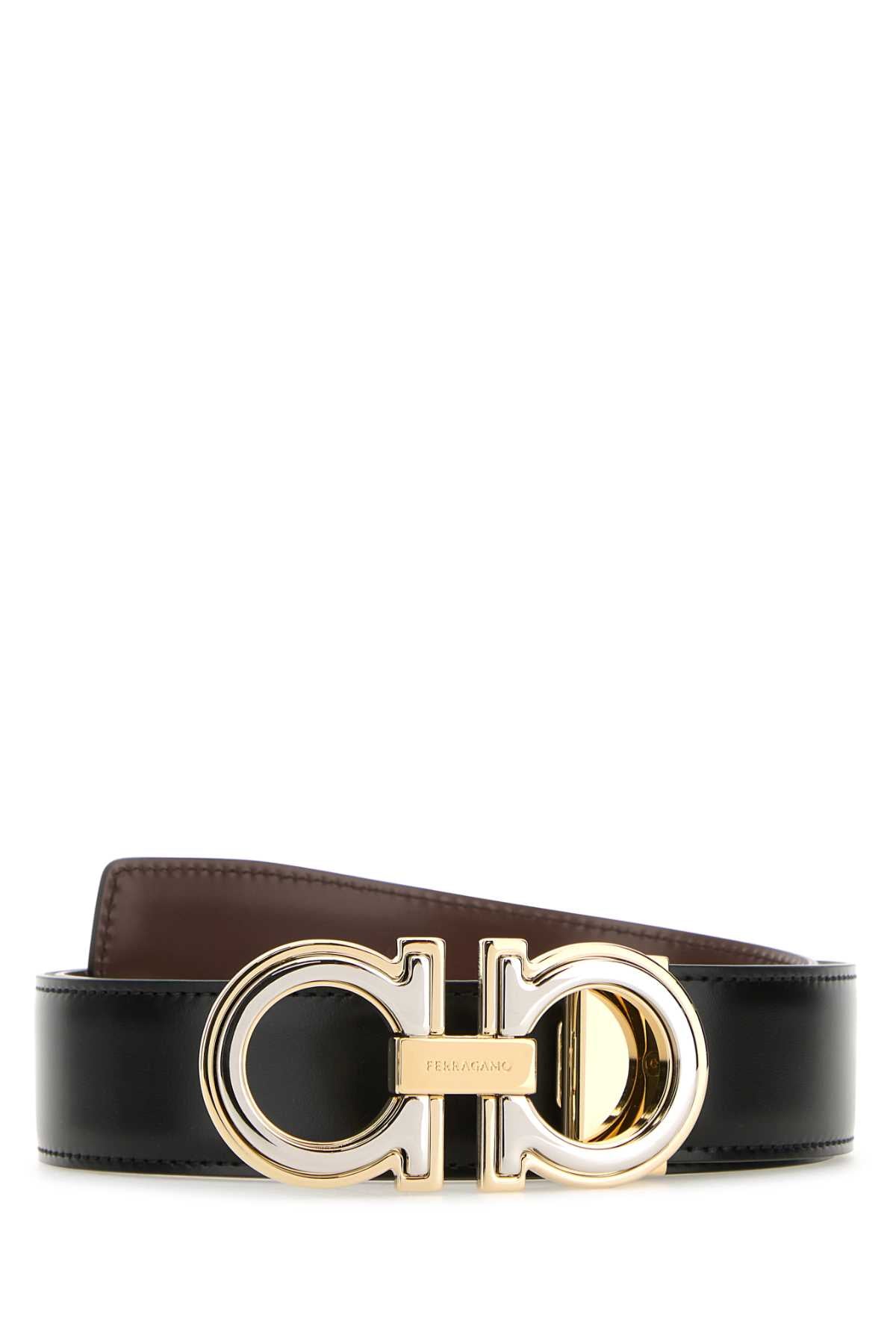 Ferragamo Reversible Gancini Hook Belt - 3.5 cm Width