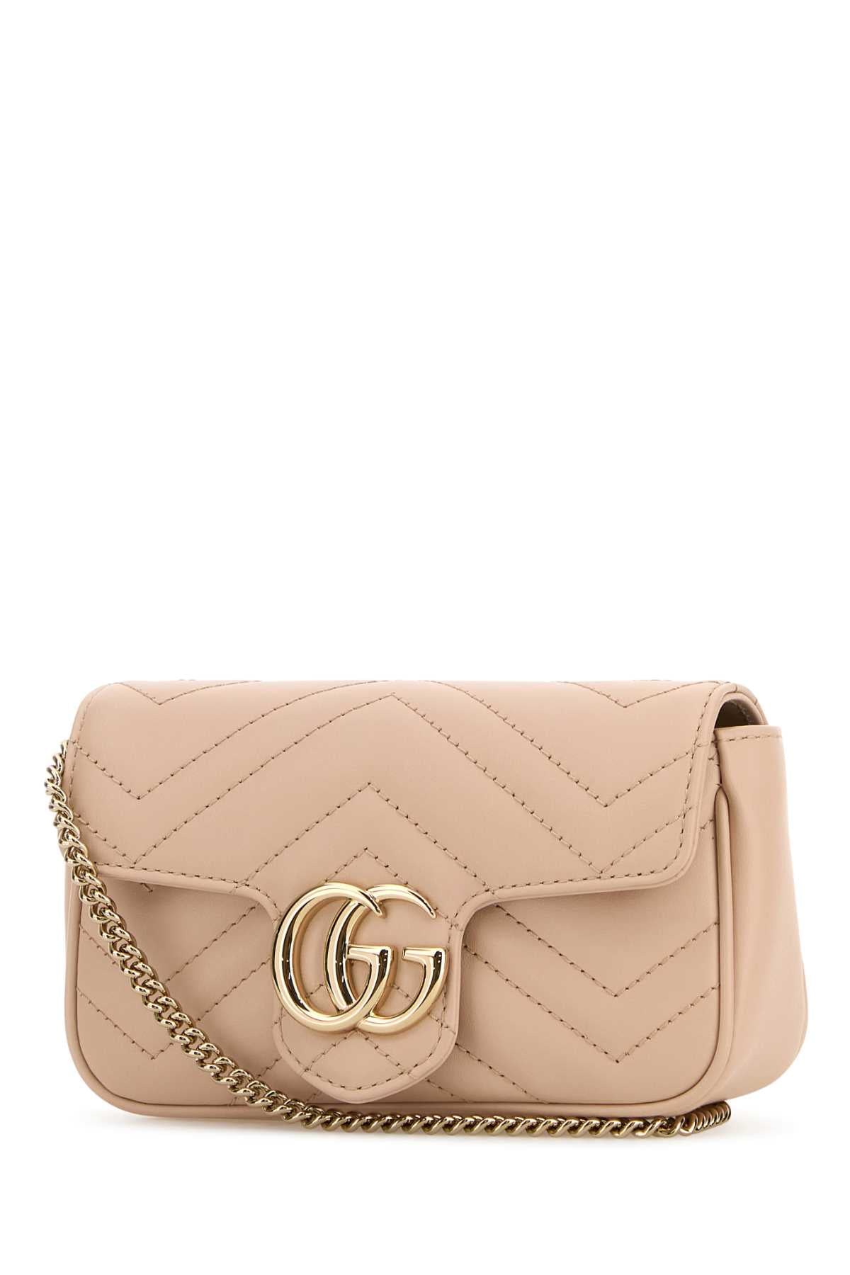 GUCCI Mini Leather Clutch in Soft Pink