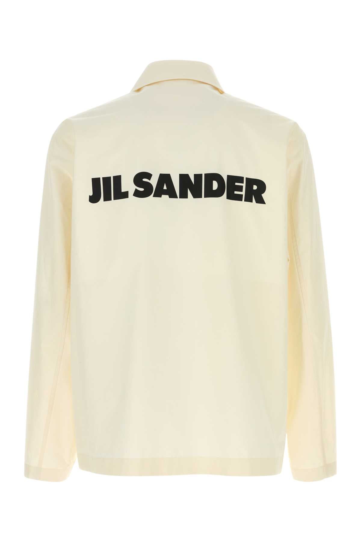 JIL SANDER Classic White Poplin Jacket for Men