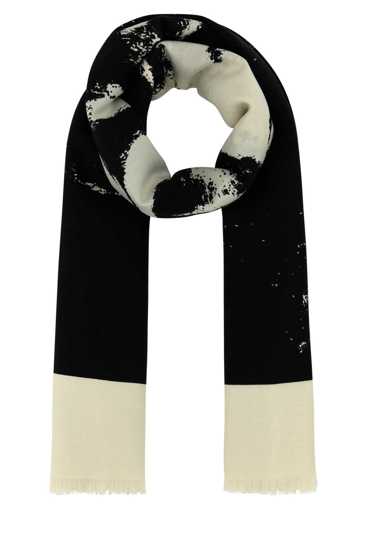 ALEXANDER MCQUEEN Silk Blend Scarf - 145 cm x 145 cm