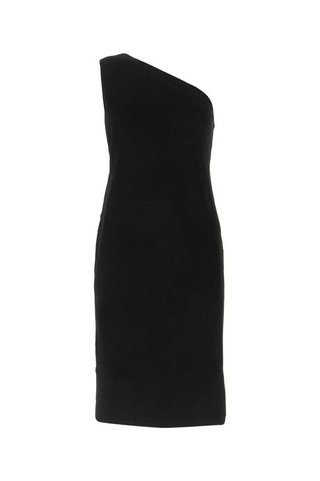 BOTTEGA VENETA Elegant Black Viscose Blend Mini Dress