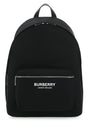 BURBERRY Stylish Black Nylon and Leather Backpack - 31x45x15 cm