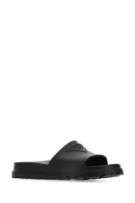 PRADA Sleek Rubber Slippers - Size Available