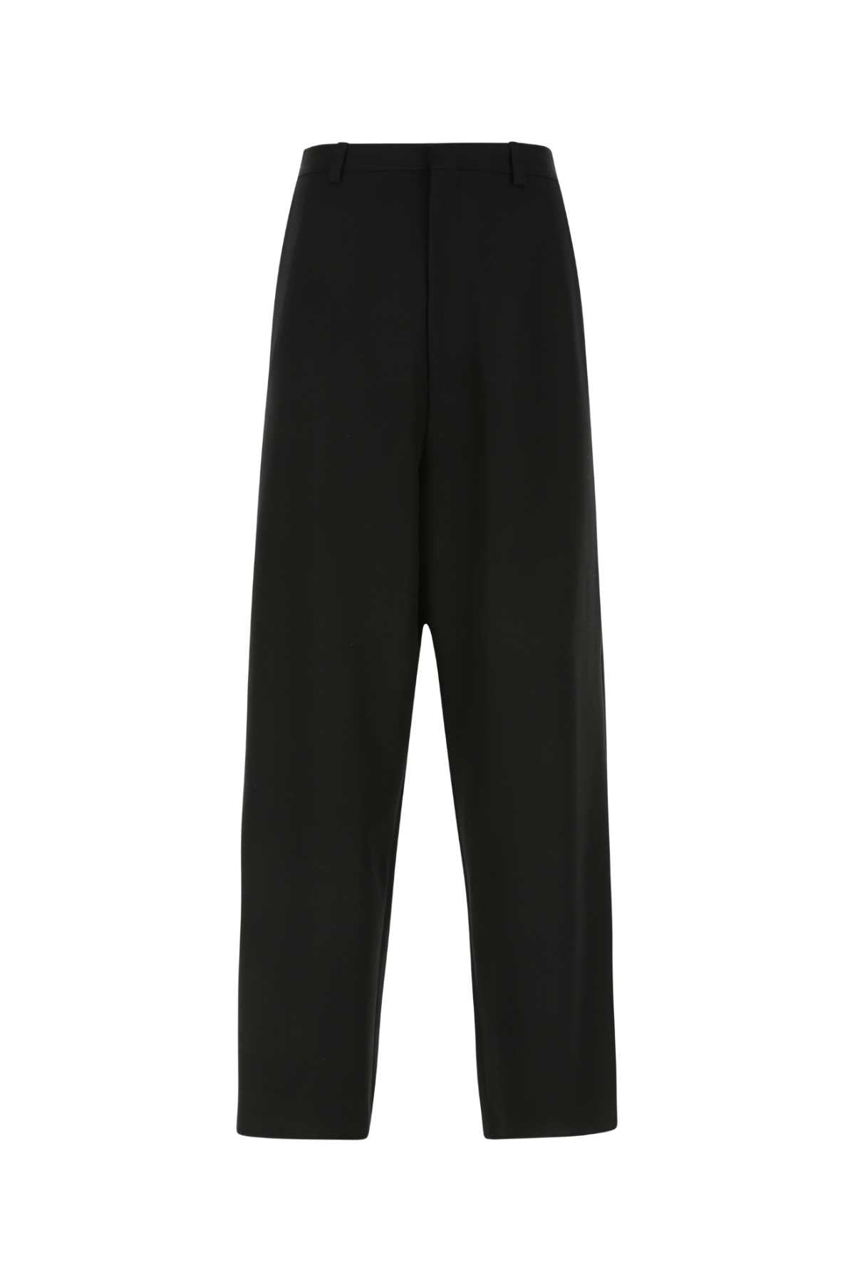 BALENCIAGA Wide-Leg Wool Pants for Men - Stylish Black Design