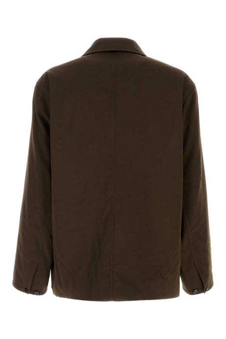 LEMAIRE Men's Dark Brown Wool Padded Jacket